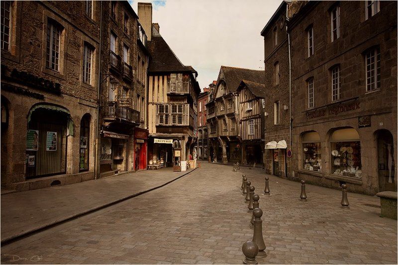 франция, динан, город, улочка, средневековье, дома По улочкам Динанаphoto preview