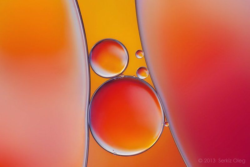 oil, water, macro, bubbles, abstract, art, oleg serkiz, вода, масло, Oil and Water IIIphoto preview