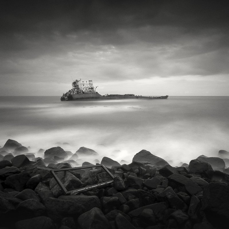 blackandwhite , dark , Yucel , Turkey , longexposure , ship , bw , beauty ,  THE DARK BEAUTY – GHOST SHIP SERIES / photo preview