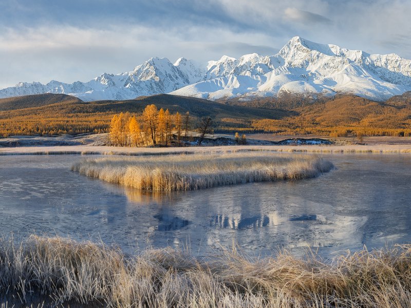 алтай, фотопутешествия, осень, горы Первые заморозки вблизи озера Джангыскольphoto preview