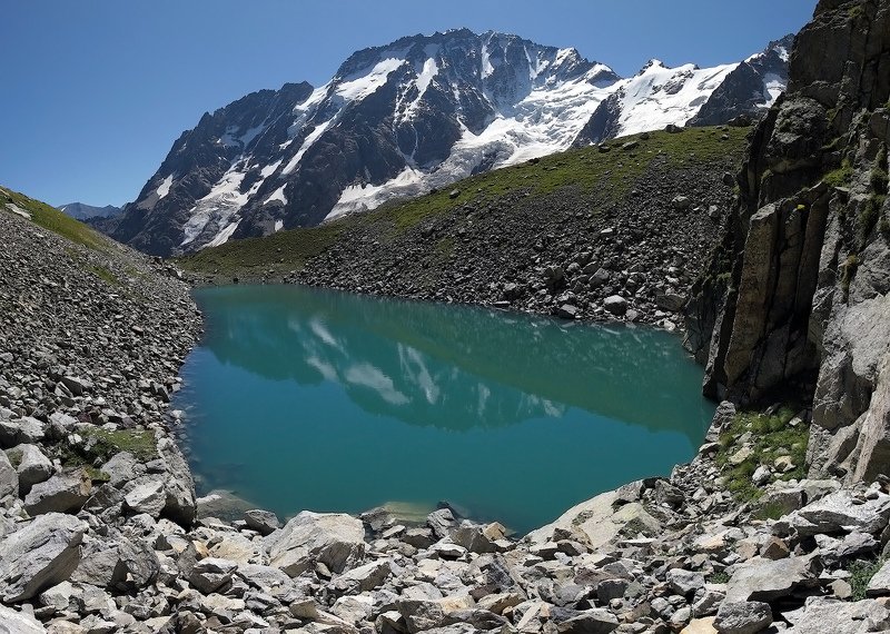 горы, Кавказ, озеро, Чегем, Кабардино-Балкария Озеро в верховье Чегемаphoto preview