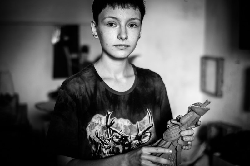 портрет, жанр, монохром, студенты Колледж культурыphoto preview