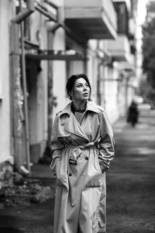 Осень девушка город улица портрет Осеньphoto preview