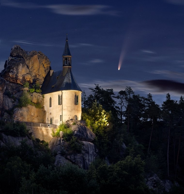 neowise, bohemian paradise, czechia, night photo, nightscape Neowise..photo preview