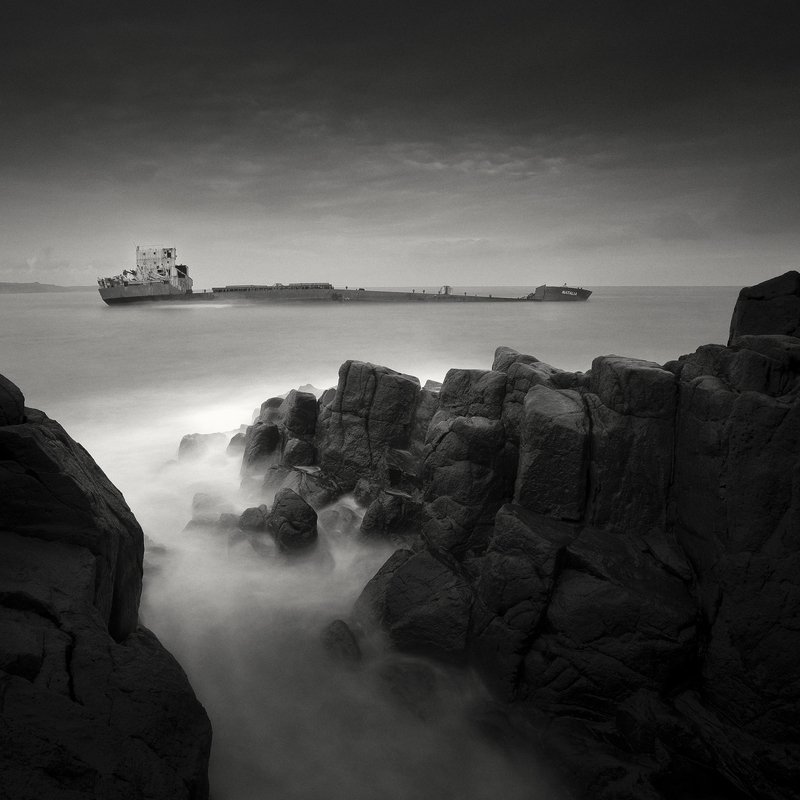 blackandwhite , dark , Yucel , Turkey , longexposure , ship , bw , beauty ,  THE DARK BEAUTY – GHOST SHIP SERIES / photo preview