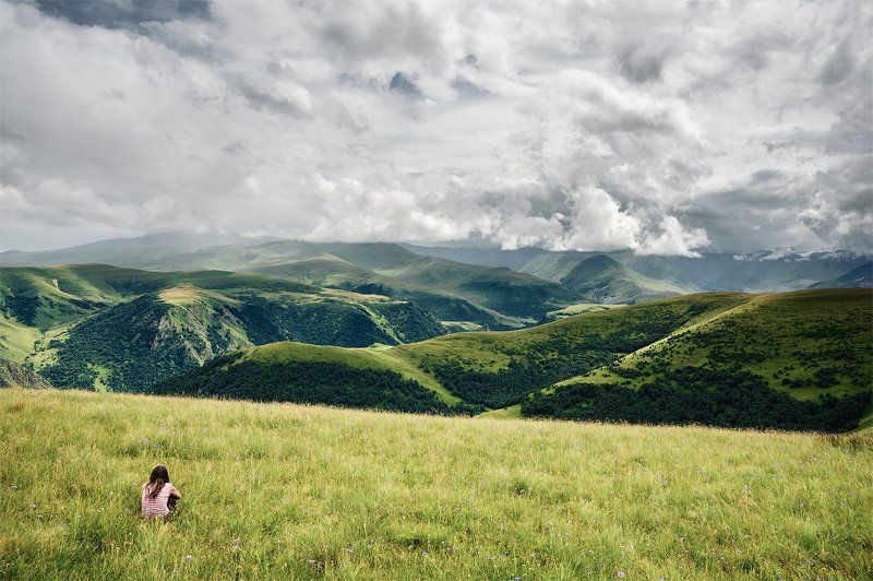 кавказ, облака, горы Кавказ подо мною, одна в вышине...photo preview