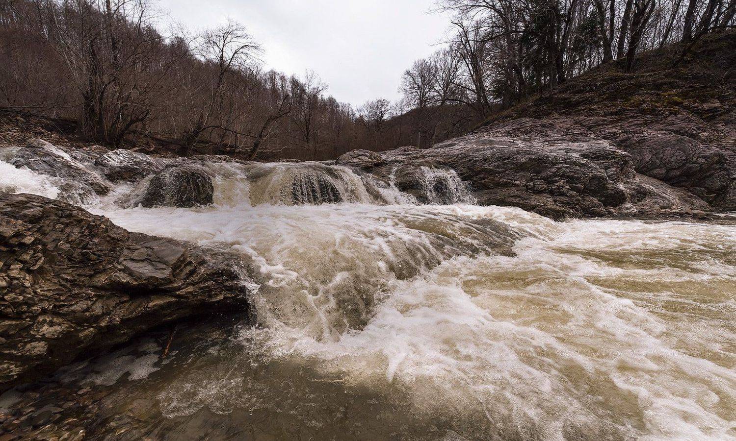 ВОДА ПОШЛА - ВЕСНА ПРИШЛА. Автор: ФЁДОР горы , кавказ, река,большой сахрай, ФЁДОР