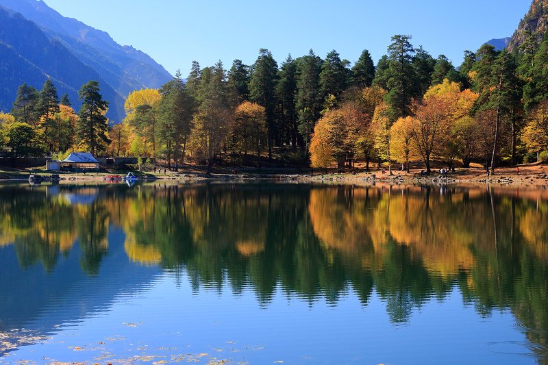 кара, кель, каракель, домбай, кчр, теберда, горы, осень, озеро, Озеро Кара-Кельphoto preview