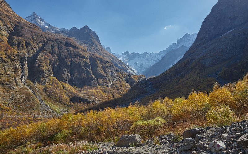 кавказ горы осень В погожий осенний денёк фото превью