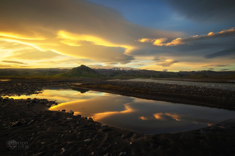 iceland,sunset,night,summer,sky,clouds, Summer night skyphoto preview