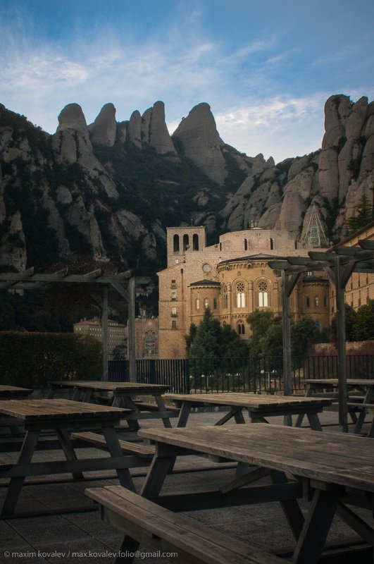 catalonia, catalunya, cataluña, europe, hdr, montserrat, spain, architecture, building, evening, monastery, mountain, nature, европа, испания, каталония, монтсеррат, архитектура, вечер, гора, здание, монастырь, природа Монсеррат зимним вечером / Montserrat on the winter eveningphoto preview