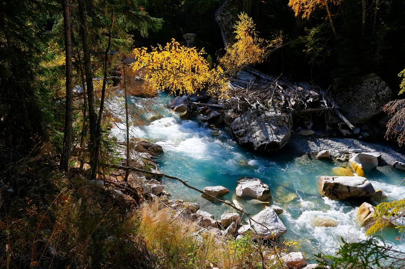 гоначхир, теберда, кчр, река, горы, осень, карачаево, черкессия, photo preview