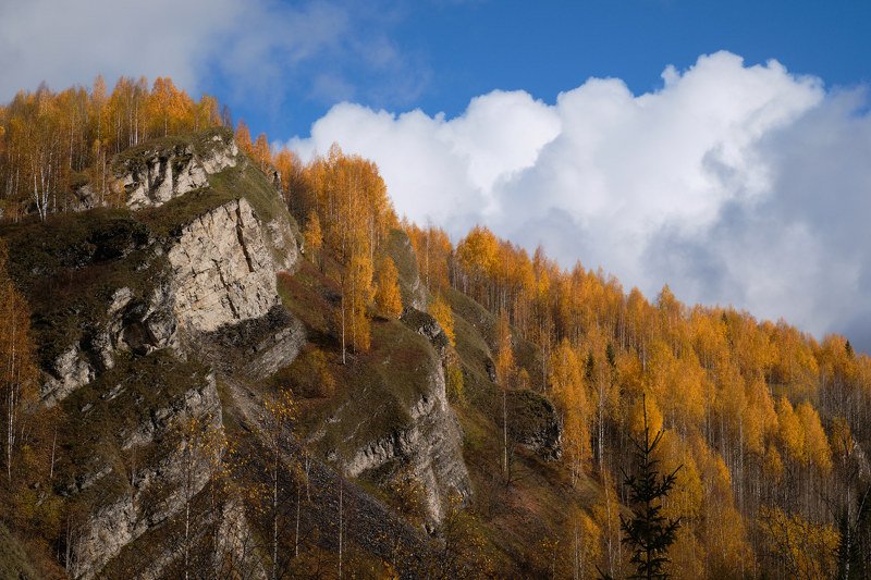 скалы, осень, Урал Скалы на Рассольномphoto preview