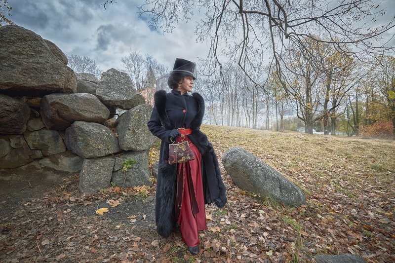 портрет, жанр, portrait, rekhov В осеннем паркеphoto preview