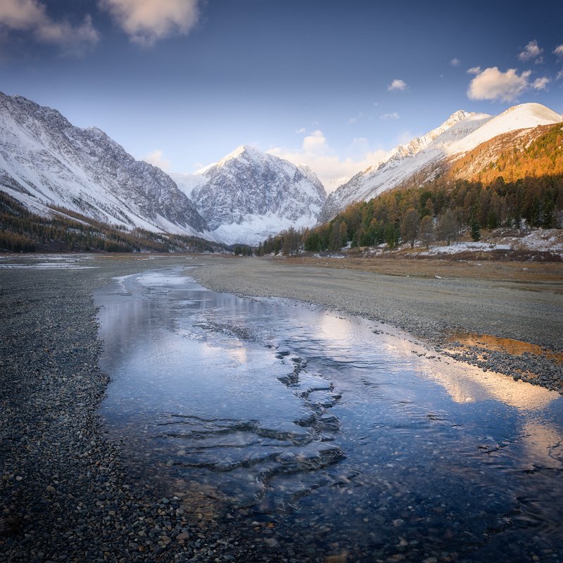 горы, алтай, наледь, ручьи, осень Ручьи ледников Актруphoto preview