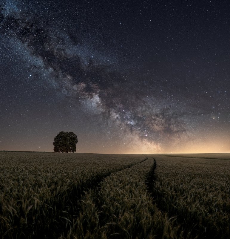 milkyway, bohemian paradise, czechia, night photo, nightscape, galaxy, Alone in the fields..photo preview