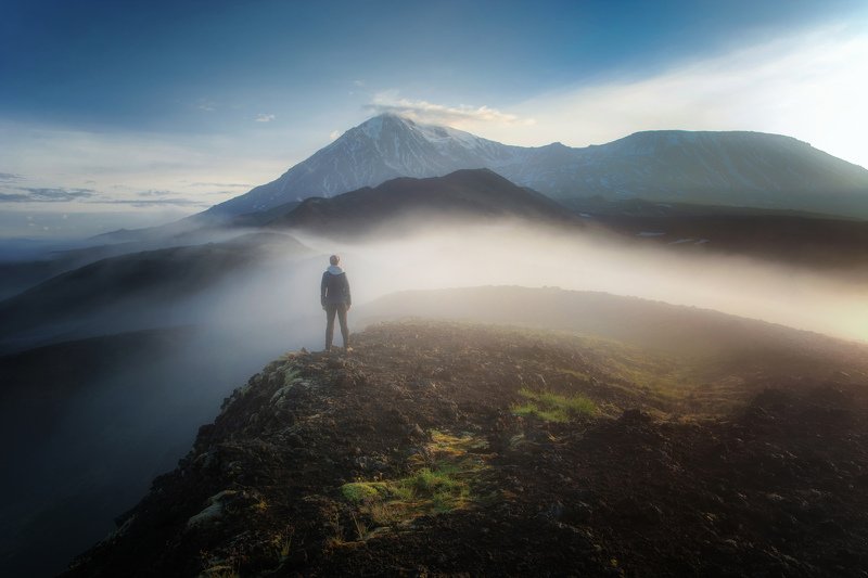 камчатка,толбачик,рассвет,вулкан,туман повелитель тумановphoto preview