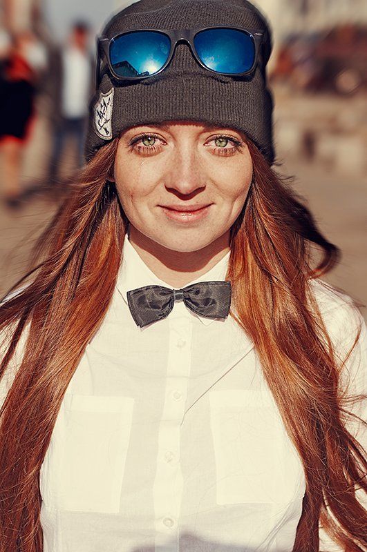 рыжая, девушка, слезы, солнце, оранжевое настроение Девочка от Солнцаphoto preview