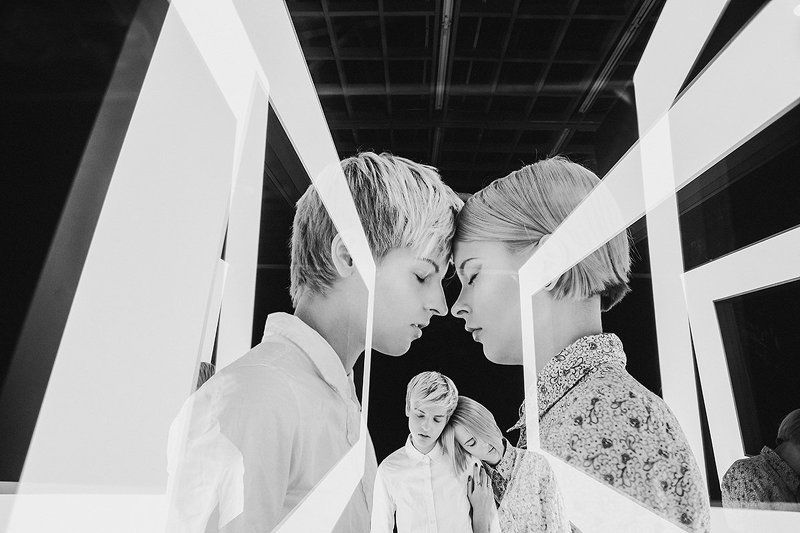 сон, пара, портрет, чб, отражения, геометрия, графика, свет сонphoto preview