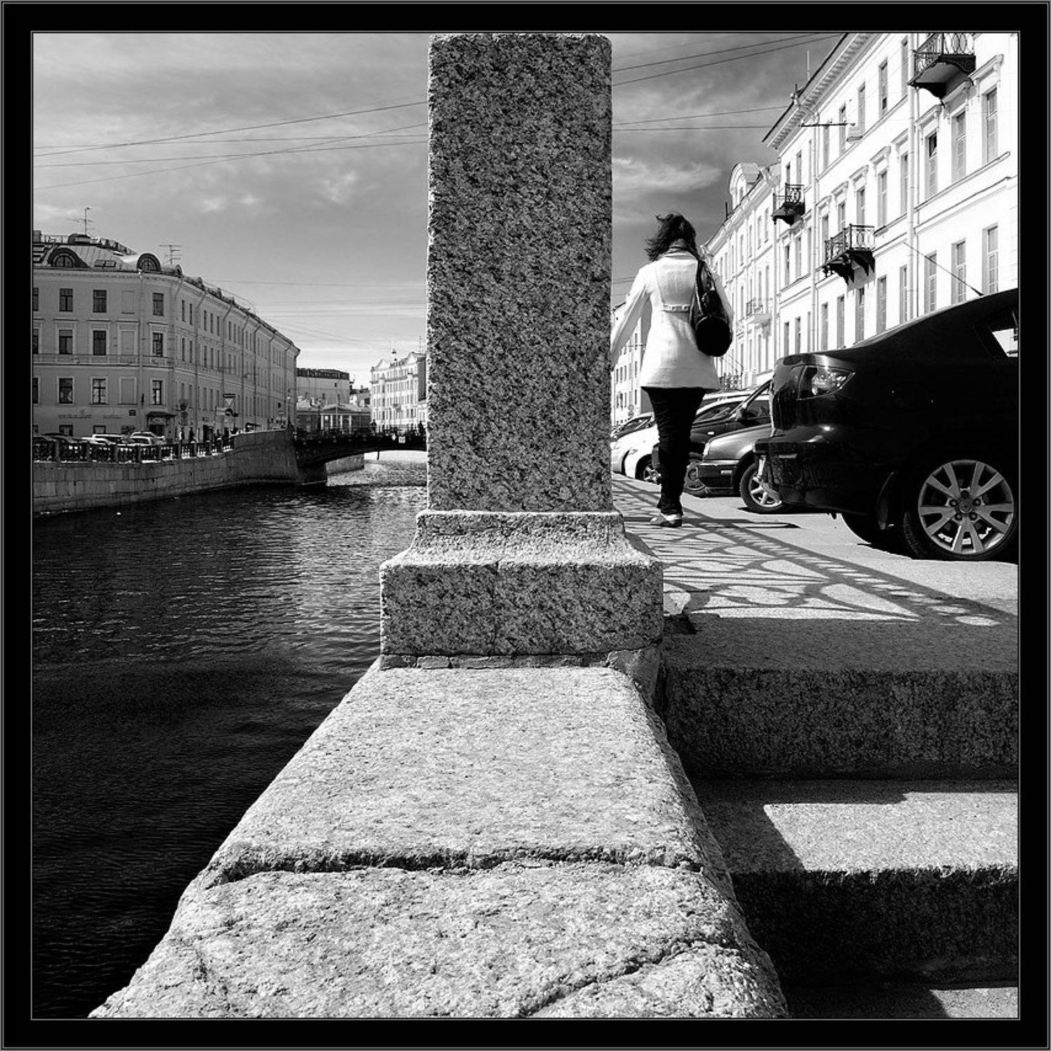 Учебное пособие по созданию черно-белых городских пейзажей. Планы. Этюд с Мойки.. Автор: Kirill Shapovalov петербург, центр, мойка, чб, квадрат, Kirill Shapovalov