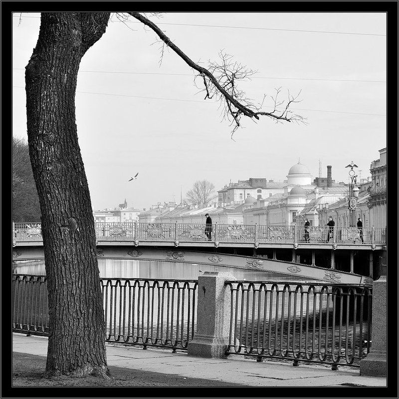 петербург, центр, фонтанка, чб, квадрат Учебное пособие по созданию черно-белых городских пейзажей. Ритмы. Этюд с Фонтанки.photo preview