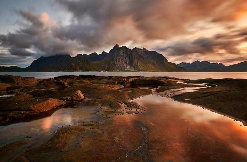 Landscape, Vareid, Lofoten, sunrise Vareid photo preview