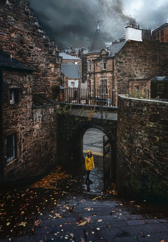 город, архитектура, великобритания, шотландия, эдинбург Old storiesphoto preview