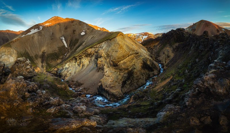 iceland,summer,landmannalaugar,mountains,panoramic,panorama,valley,river, Landmannalaugar, Icelandphoto preview