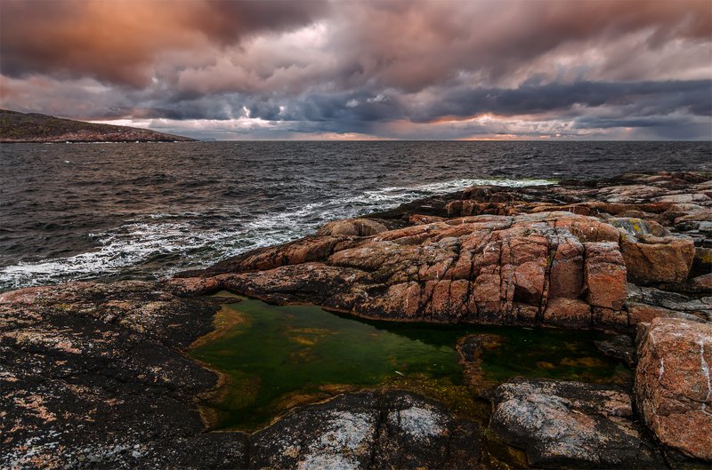 природа, пейзаж, север, кольский, панорама, природа россии, дикая природа, закат, свет, облака, вечер, тундра *photo preview