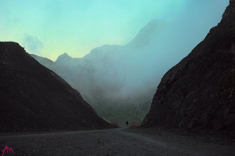 сочи, горы, альпийские, горная карусель, сумерки Ущельеphoto preview