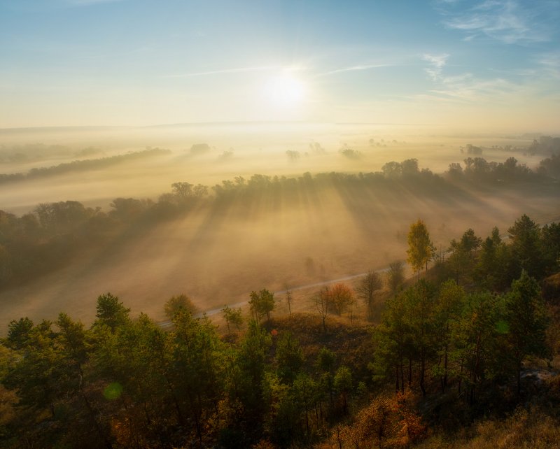 крапивенское городище, рассвет, туман Осенний рассветphoto preview