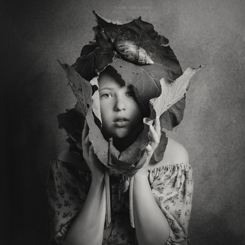 детский портрет, осень, постановка,монохром Репейphoto preview