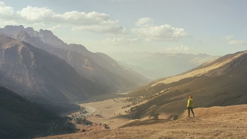 пейзаж, горы, свет, закат, Кавказ, природа, landscape, mountain, nature, mobile phone Mountain Lightphoto preview