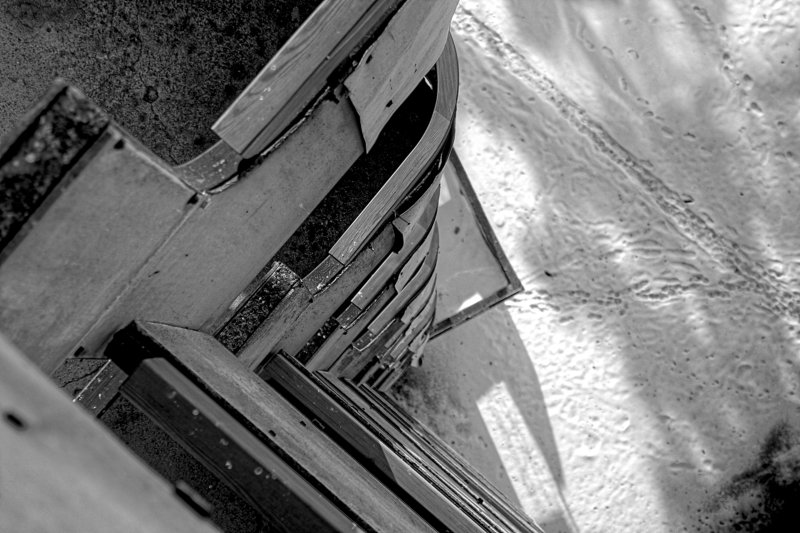 балкон, балконы, высота, снег, чб, этаж последний этажphoto preview