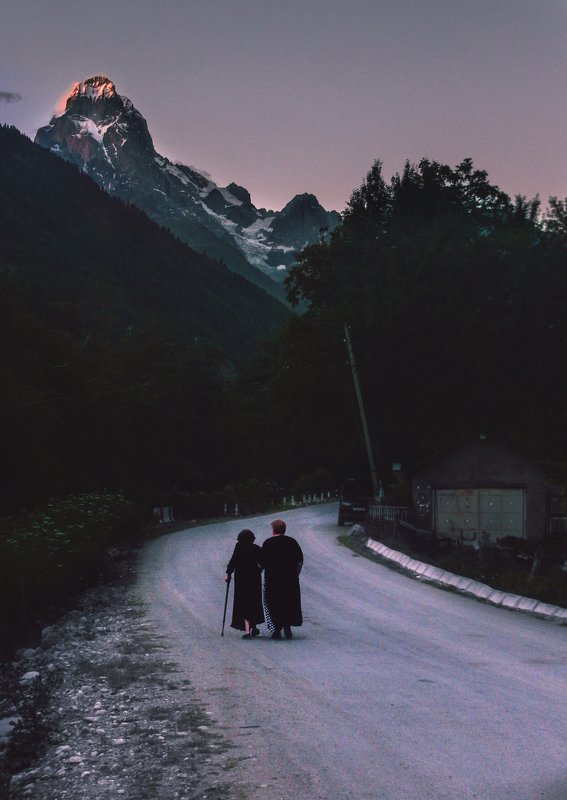 Two Women were passing on the roadphoto preview
