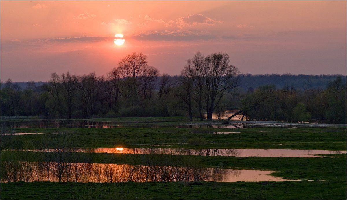 весенний вечер на Горини,пора разлива. Автор: Николай Шахманцир , Николай Шахманцир