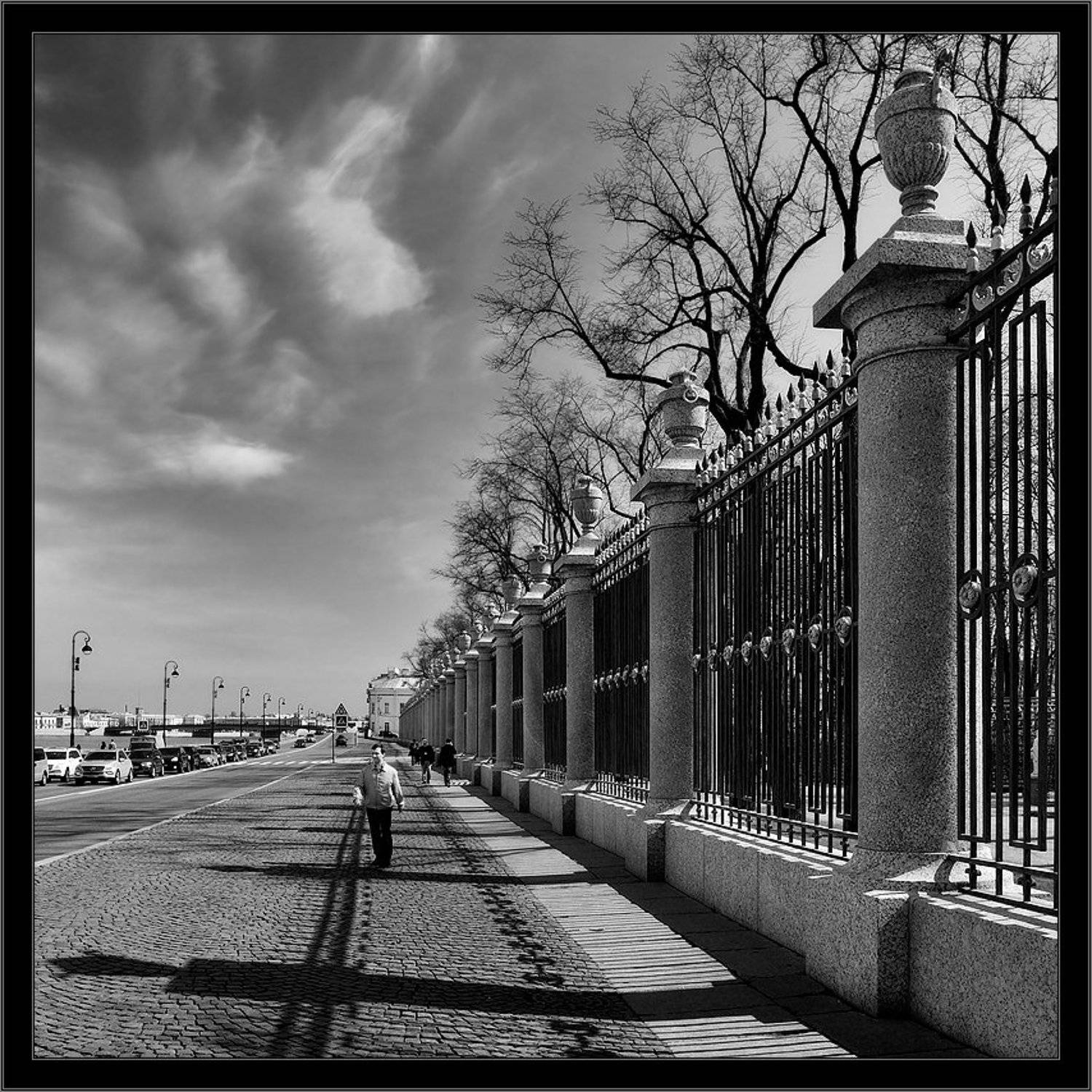 петербург, центр, летний сад, чб, квадрат, Kirill Shapovalov