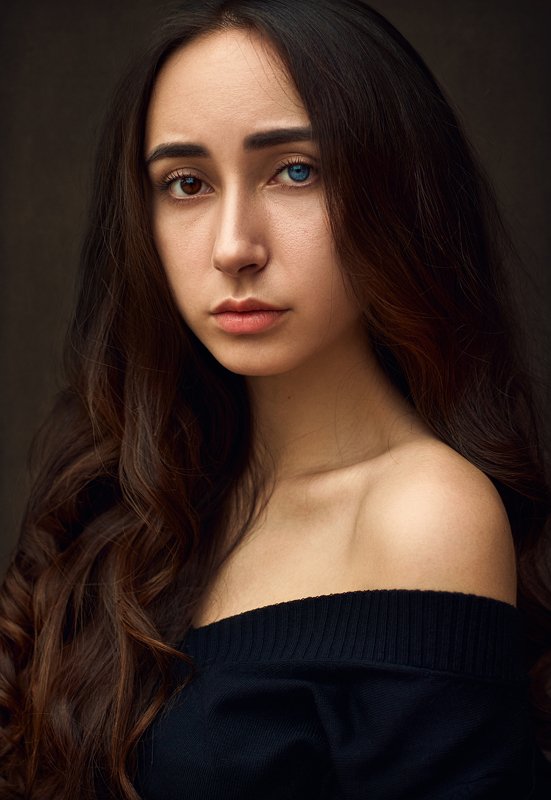 девушка, волосы, глаза, цвет, портрет Катяphoto preview