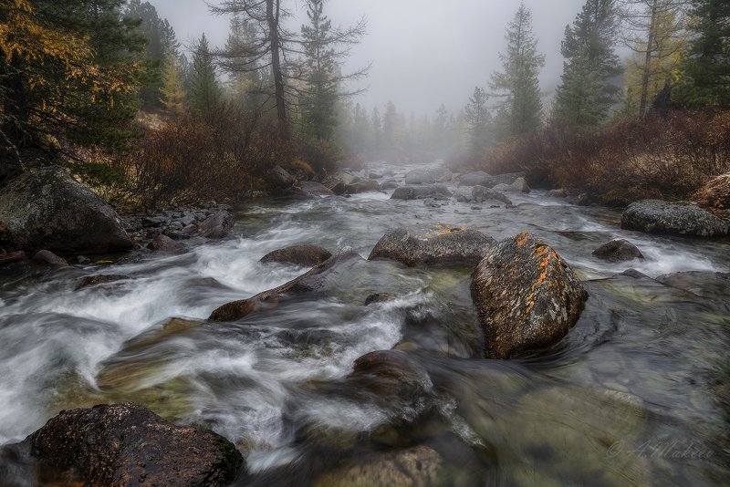 сибирь, хакасия, горная хакасия, река большой он, пейзаж Хакасия, река Большой Онphoto preview