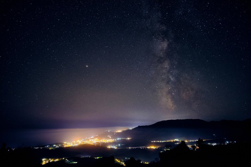 пейзаж, Крым, Алушта, звёзды, млечныйпуть Млечный путь над Алуштойphoto preview