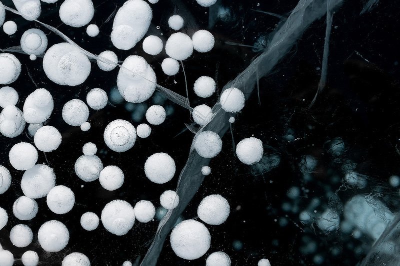 макро, пузырьки, зима, байкал Скоплениеphoto preview