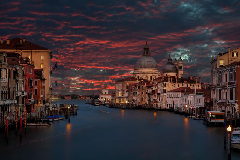 cityscape sunset clouds venice Fire in the skyphoto preview