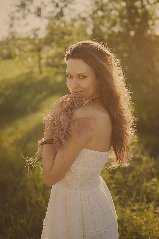 девушка, портрет, свет, лето spring eveningphoto preview