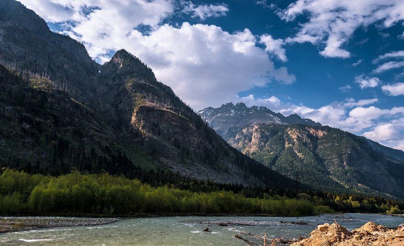 Горы река природа Домбай ***photo preview