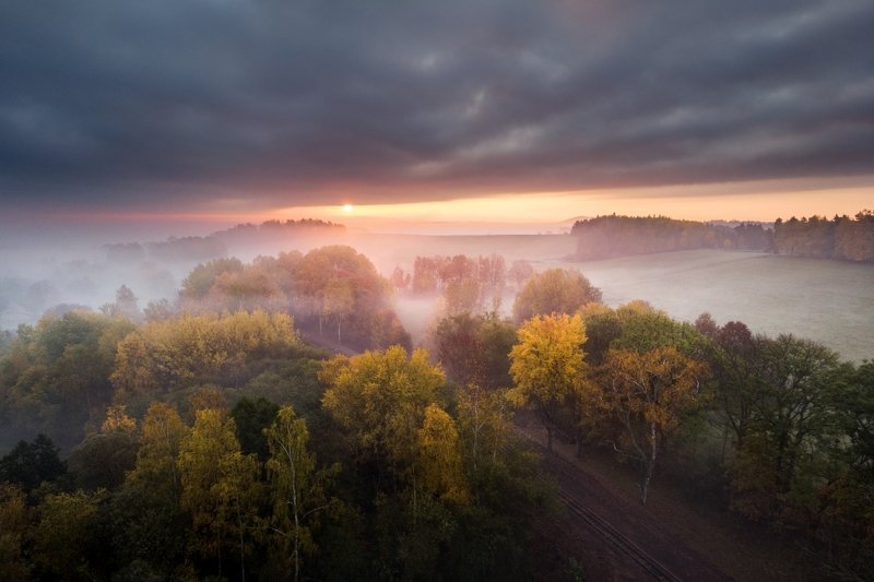 mavic air, drone, aerial, czechia, autumn, air photography Moody morning..photo preview
