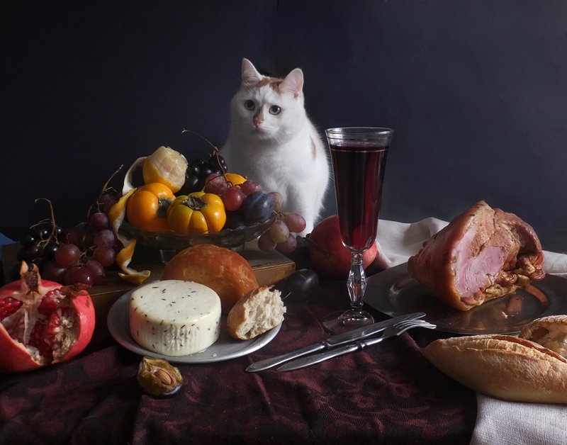 фрукты, коты По мотивам \