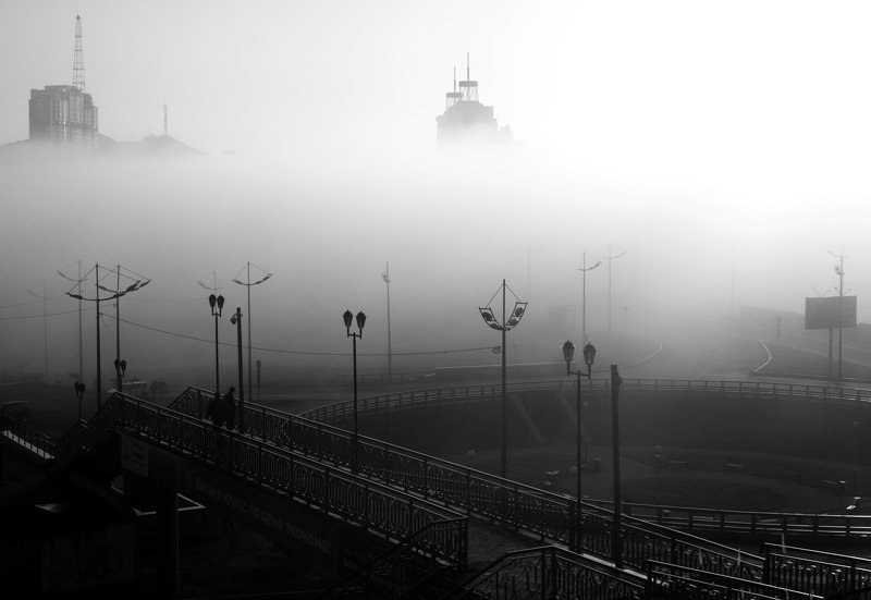 Владивосток, фонари, туман, утро, Владивосток, Родина Фонариphoto preview