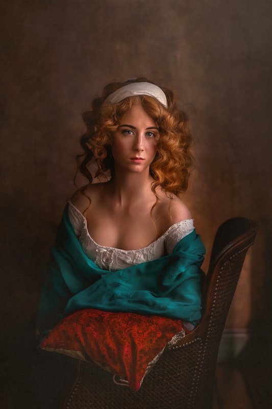 девушка, ретро, винтаж, портрет Янаphoto preview