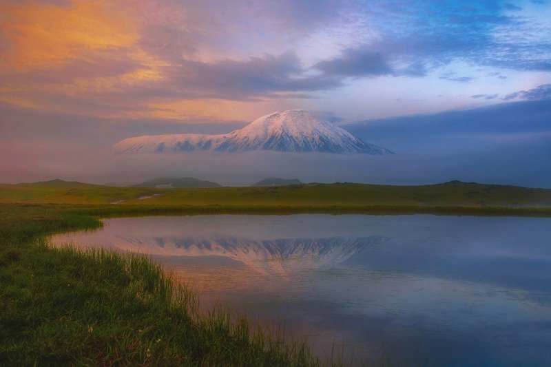 камчатка,толбачик,рассвет,вулкан,kamchatka,vulkan утро Толбачикаphoto preview