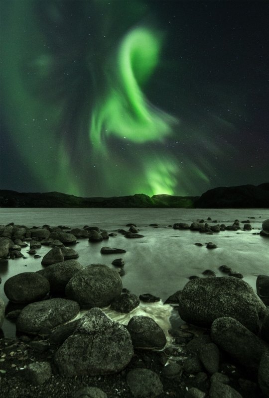 северное сияние, ночь Магия Двоекphoto preview